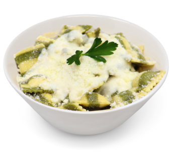 Cheese & Spinach Ravioli in Alfredo (Serves 4)