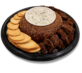Pumpernickel Spinach Dip Platter